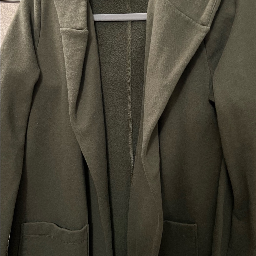 Loft open front hooded jacket